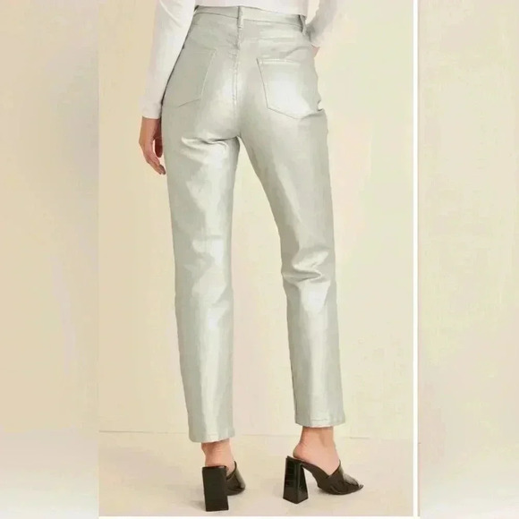 Metallic Straight Leg Jeans - Picture 4 of 11